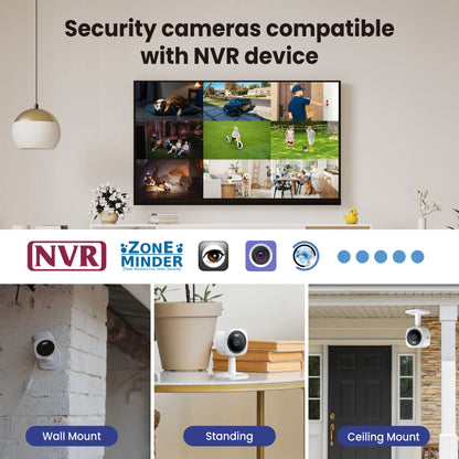 Hugolog E5 3K 5MP Outdoor Indoor Security Cameras